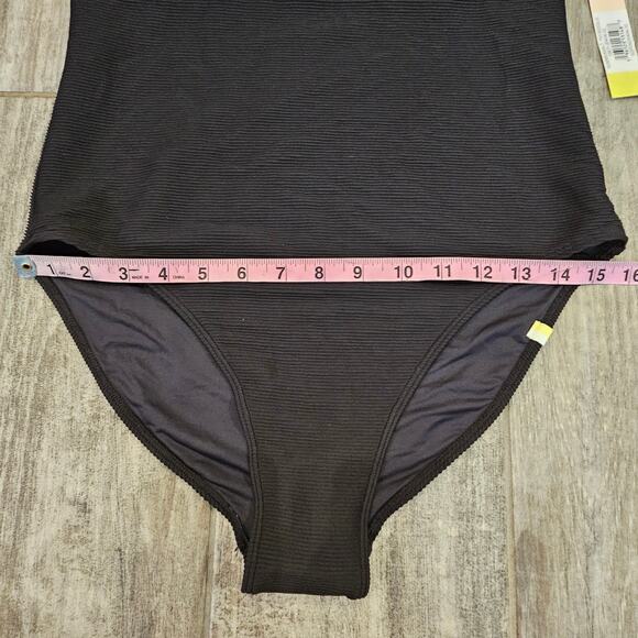 Summersalt The RippleRib Square Neck One-Piece Swimsuit Women’s 10 NEW Black - Picture 4 of 13